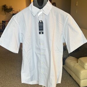Jos. A. Bank Men's Light Blue Checkered Shirt